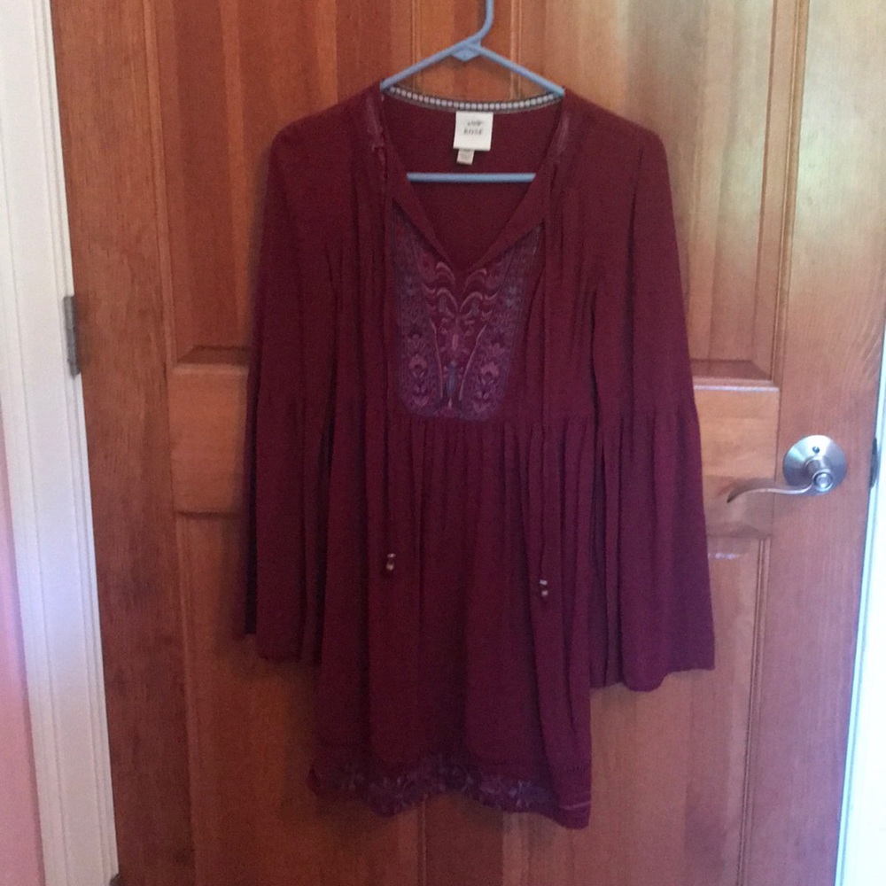 Knox Rose dress with bell sleeves